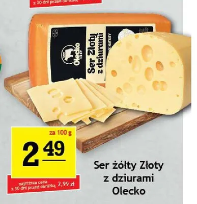 Ser żółty Złoty z dziurami Olecko promocja w Gram Market
