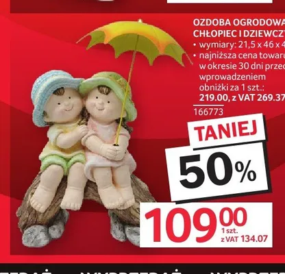 Ozdoba ogrodowa Chłopiec i Dziewczynka promocja w Selgros
