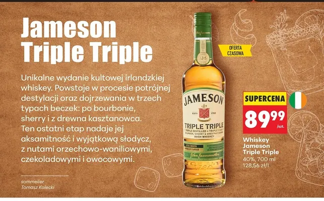 Whiskey Jameson Triple promocja w Biedronka