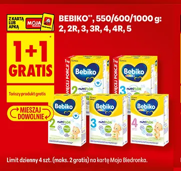 Mleko modyfikowane Bebiko promocja w Biedronka