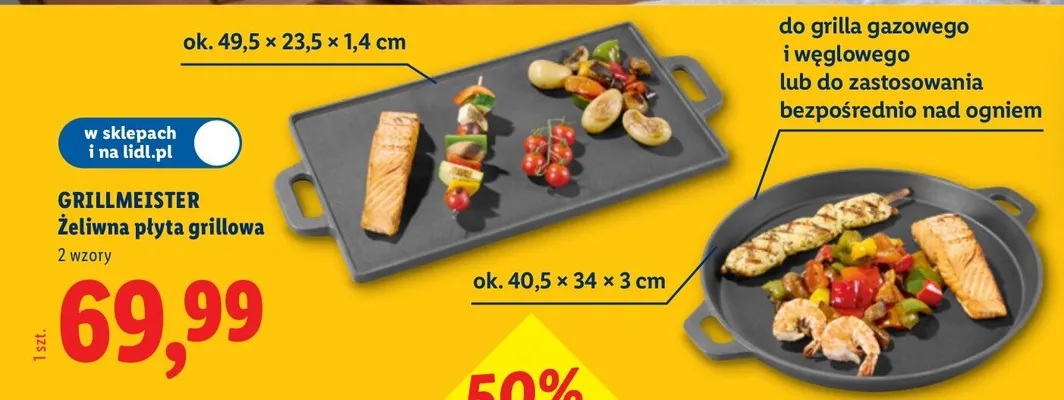 Żeliwna płyta grillowa promocja w Lidl