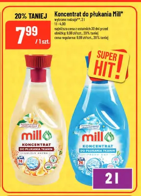 Koncentrat do płukania tkanin Mill Golden Aroma promocja w POLOmarket