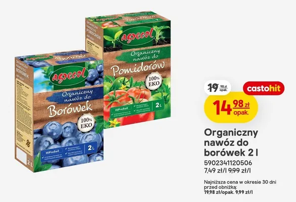 Organiczny nawóz do borówek promocja w Castorama