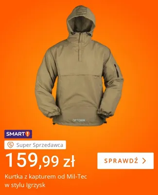 Kurtka z kapturem od Mil-Tec w stylu Igrzysk promocja w Allegro