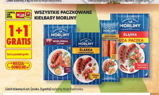 Kiełbasa Śląska Morliny promocja w Biedronka