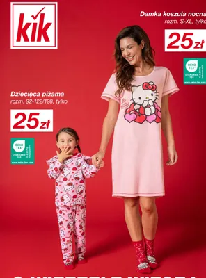 Hello Kitty dziecięca piżama promocja w KiK