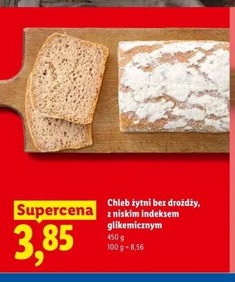 Chleb żytni bez drożdży z niskim indeksem glikemicznym promocja w Lidl