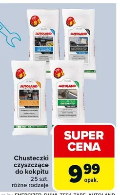 Chusteczki czyszczące do kokpitu 25 szt. różne rodzaje promocja w Carrefour