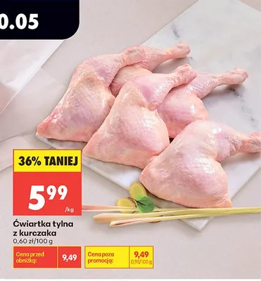 Ćwiartka tylna z kurczaka promocja w Biedronka