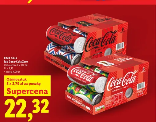 Napój cola Coca-Cola 8-pak promocja w Lidl