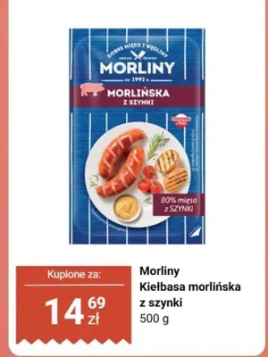 Kiełbasa Morliny morlińska z szynki promocja w Biedronka