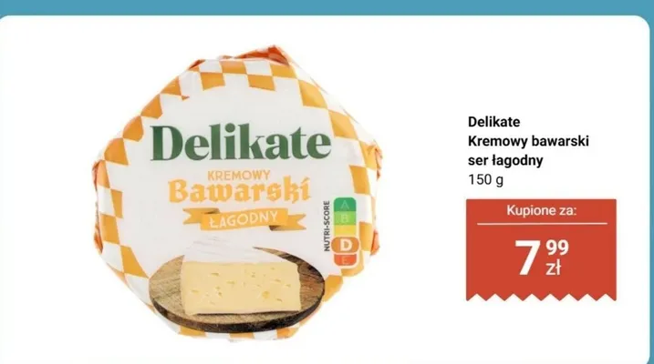 Kremowy bawarski ser łagodny promocja w Biedronka