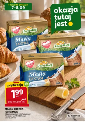 Masło ekstra Farm Milk promocja w Stokrotka