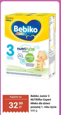 Mleko dla dzieci powyżej 1. roku życia Junior 3 Nutriflor Expert  promocja w Biedronka