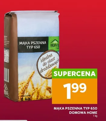Mąka pszenna typ 650 domowa Home Food promocja w Stokrotka