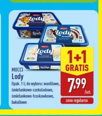 Lody bakaliowe Mucci promocja w Aldi