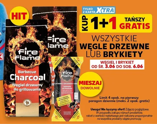 Brykiet do grillowania Fire & Flame promocja w Kaufland