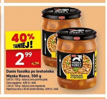 Danie fasolka po bretońsku Męska Rzecz promocja w Twój Market