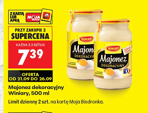 Majonez dekoracyjny Winiary promocja w Biedronka