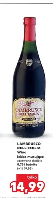 Wino musujące lekko Lambrusco dell'Emilia czerwone słodkie Corte Viola promocja w Kaufland