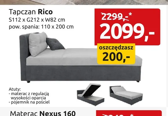 Tapczan Rico promocja w Black Red White