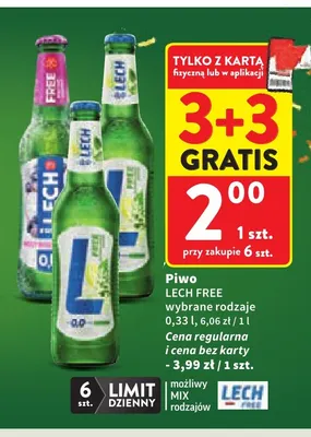 Piwo bezalkoholowe Lech promocja w Intermarche