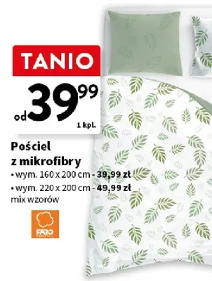 Pościel z mikrofibry mix wzorów promocja w Intermarche