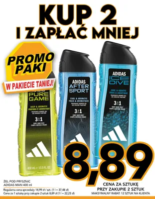 Żel pod prysznic Adidas Man promocja w Kupiec