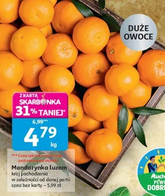 Mandarynka luzem promocja w Auchan