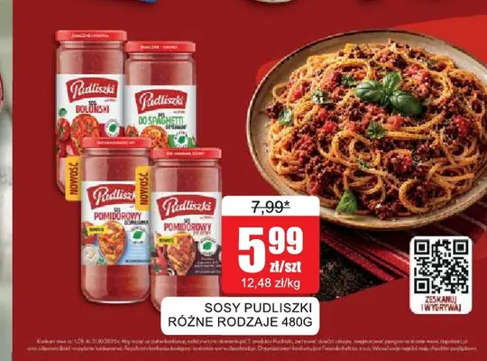 Sos boloński Pudliszki promocja w Bingo