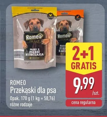 Przekąski dla psa Romeo promocja w Aldi