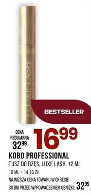 Tusz do rzęs Luxe Lash Kobo Professional promocja w Drogerie Natura