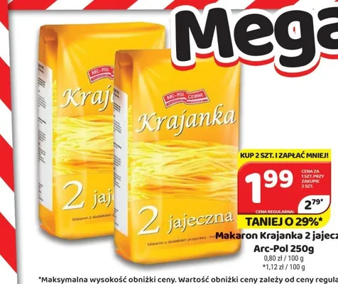Makaron Krajanka 2 jajeczna Arc-Pol promocja w Delfin
