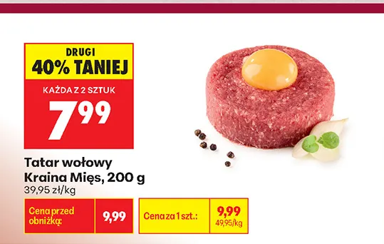 Tatar wołowy Kraina Mięs promocja w Biedronka