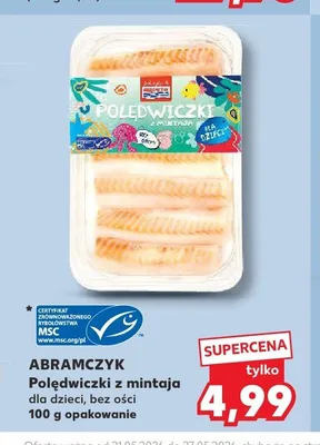 Polędwiczki z mintaja dla dzieci bez ości Abramczyk promocja w Kaufland