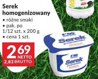 Serek homogenizowany różne smaki promocja w Makro