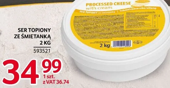 Ser topiony ze śmietanką Hochland 2 kg promocja w Selgros