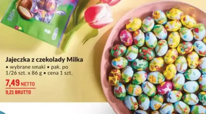 Jajeczka z czekolady Milka promocja w Makro