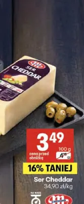 Ser Cheddar promocja w Delikatesy Centrum