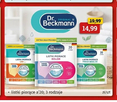 Listki piorące Fresh Breeze Dr. Beckmann promocja w Drogeria Kosmyk