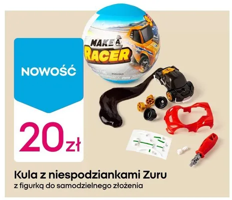 Kula z niespodziankami Zuru z figurką do samodzielnego złożenia promocja w Pepco