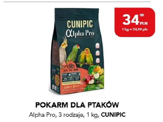 Pokarm dla ptaków Alpha Pro promocja w Aquael zoo