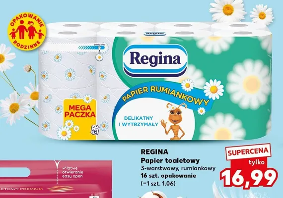 Papier toaletowy 3-warstwowy, rumiankowy promocja w Kaufland