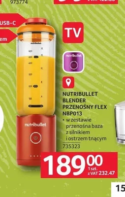 Blender przenośny Nutribullet Flex NBP013 promocja w Selgros