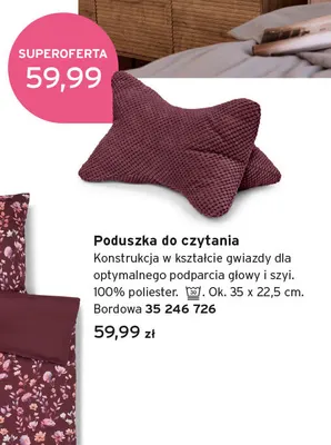 Poduszka do czytania 35x22,5 cm promocja w Tchibo