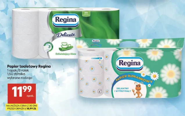 Papier toaletowy Regina Rumiankowy promocja w Delikatesy Centrum