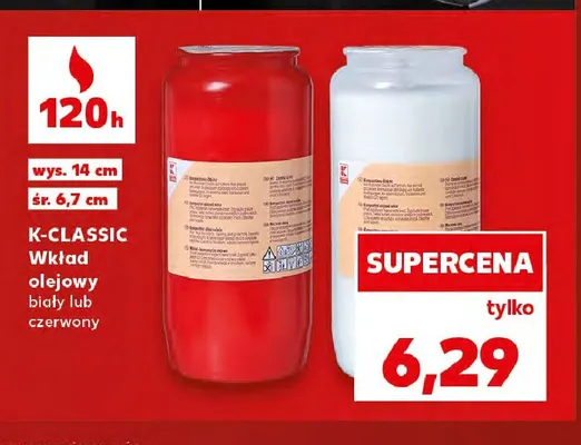 Wkład olejowy czerwony K-Classic promocja w Kaufland