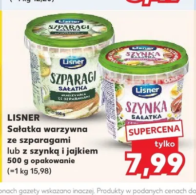 Sałatka warzywna z szynką i jajkiem Lisner promocja w Kaufland