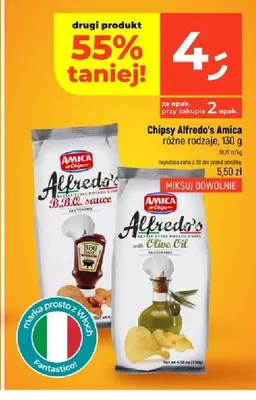 Chipsy Alfredo's with Olive Oil Amica promocja w Dealz