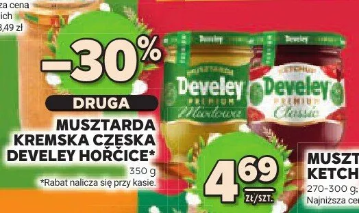 Musztarda, kremska czeska Develey Horká promocja w Stokrotka